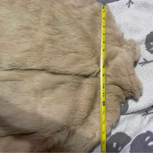 Women's vintage rabbit Fur Coat - Tan - Picture 9 of 15